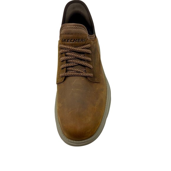 Skechers Mens Slip-Ins Casual Shoes Brown Leather Size 7.5 - Picture 9 of 10